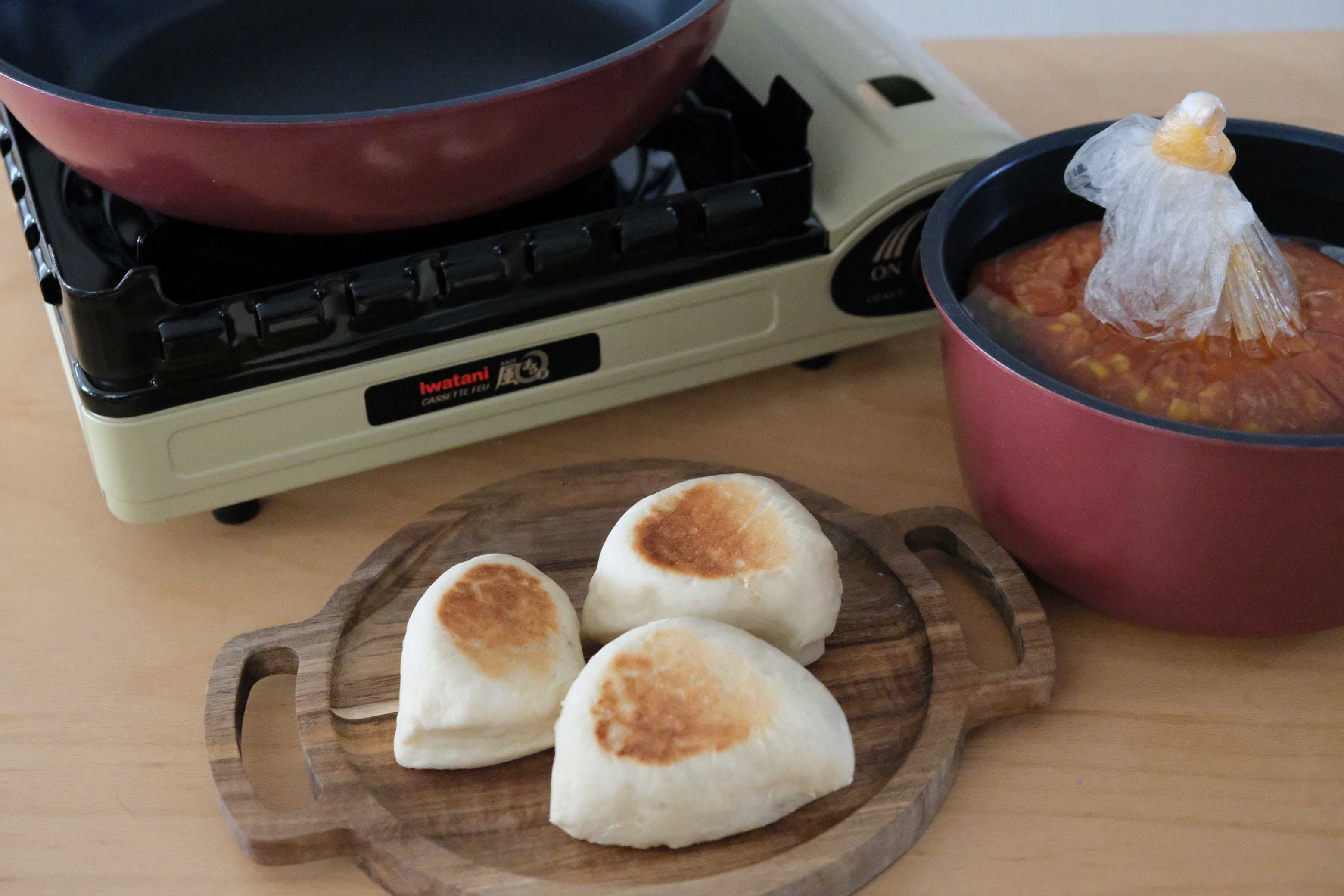 3/21（土）　防災フェア　防災パンとパッククッキング講座}